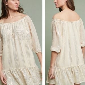 Anthropologie Beaded Sands Swing Dress size S